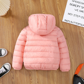 Παιδικό μπουφάν με βαμβάκι για αγόρια και κορίτσια, ανοιχτόχρωμο μπουφάν με βαμβάκι για μικρά παιδιά, μεσαίου και μεγάλου μεγέθους, φθινοπωρινό και χειμωνιάτικο βρεφικό παλτό, φουσκωτό μπουφάν με χοντρό πάχος