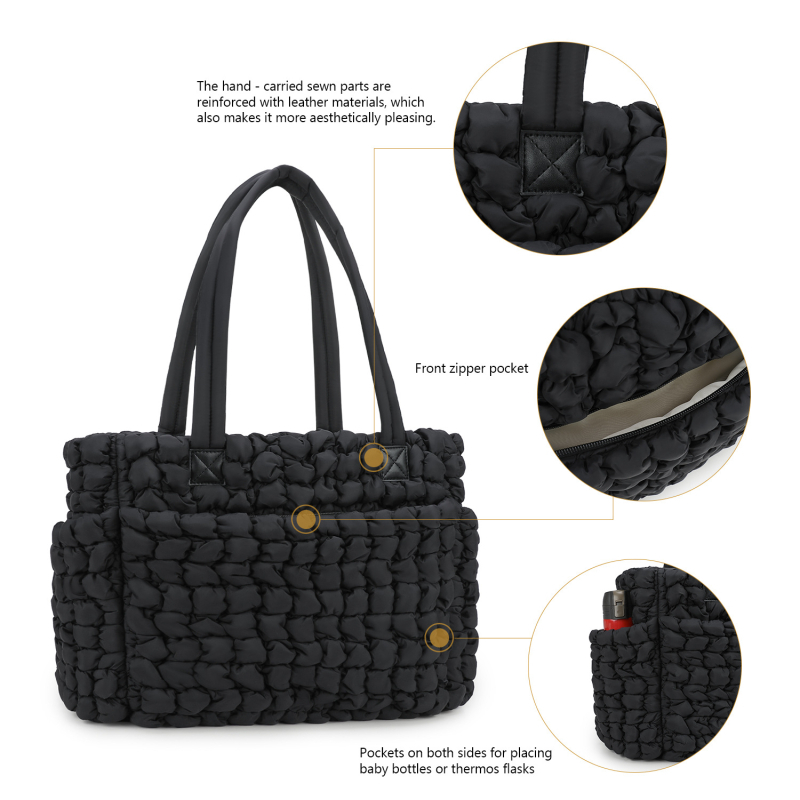 Krokota mākoņsoma, ūdensnecaurlaidīga auduma grūtnieču soma, burbuļu plecu soma, lielas ietilpības māmiņas soma, neilona mātes un mazuļa iepirkumu soma