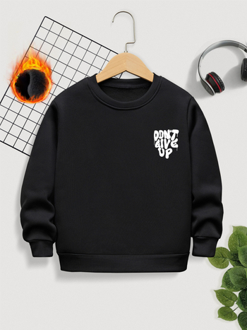 Poiste pikkade varrukatega fliisvoodriga sügis- ja talvevestid enne ja pärast tähetrükiga vabaaja paksu ümara kaelusega lasteriided väliskaubanduse tehase hulgimüük