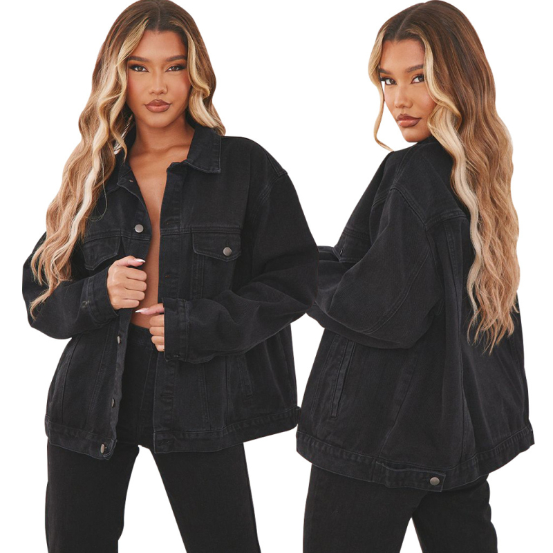 SMR11862 piiriülene Amazoni uus Euroopa ja Ameerika seksikas moodne pestud naiste lahtine teksajakk