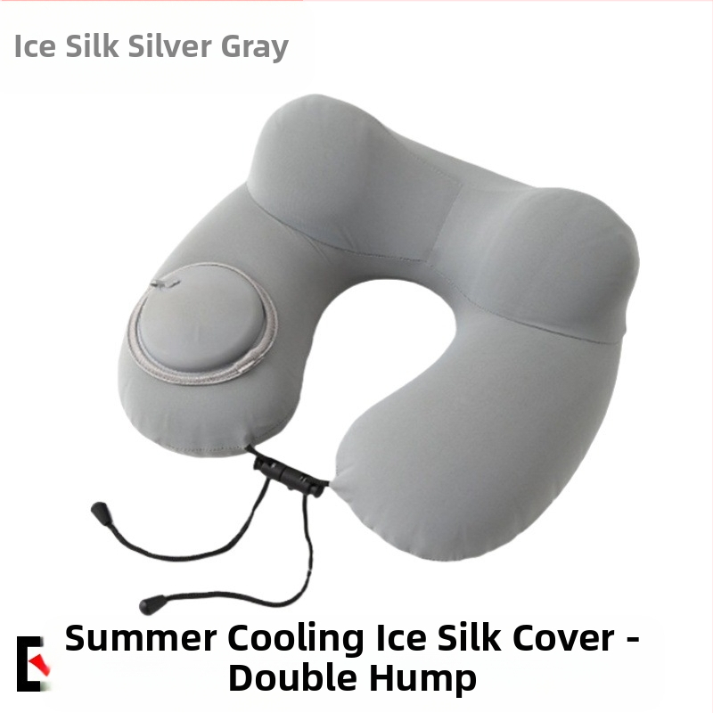 Pripučiama pagalvė „Press Hump“, biuro namams, kaklo pagalvė, sulankstoma, nešiojama, kelioninė, lėktuvo, automobilio pagalvė