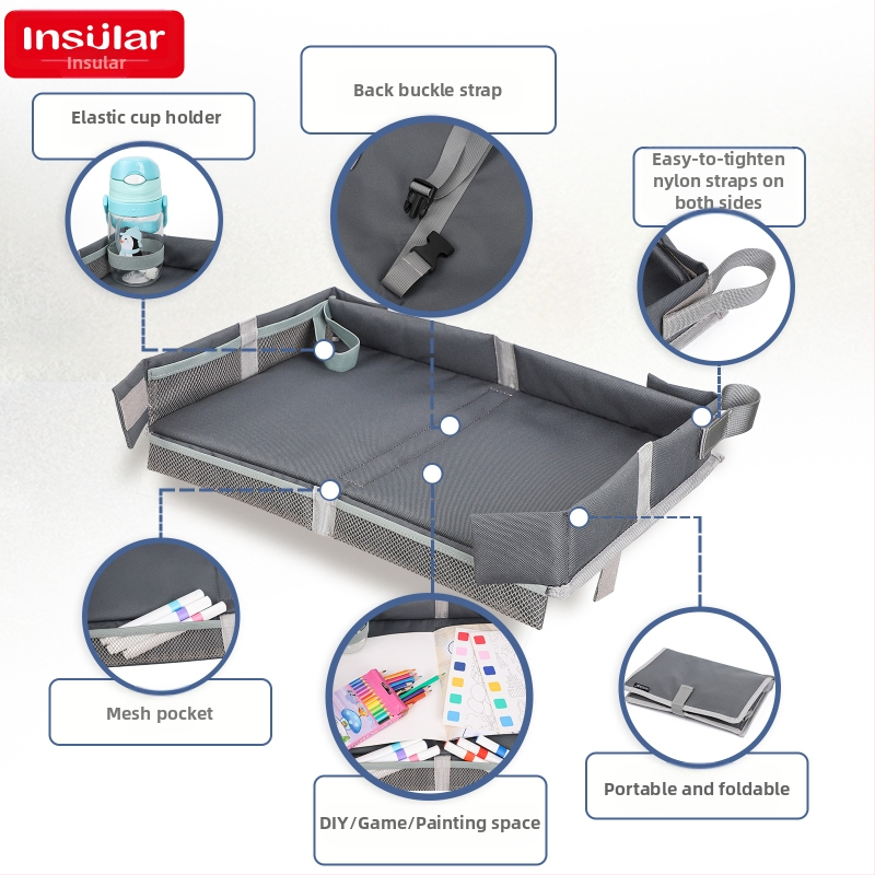 Сгъваем комплект за пътуване със самолет за деца и възрастни, чанта за съхранение на играчки, чанта за маса за влак, чанта за съхранение на играчки