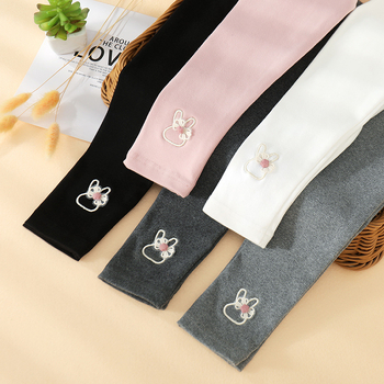 2023 Νέα κολάν για κορίτσια άνοιξη και φθινόπωρο παιδικά βαμβακερά παντελόνια, βρεφικά παντελόνια κορεάτικου στιλ, ασπρόμαυρα