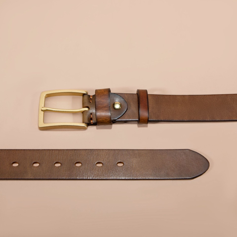 Curea retro din piele de vacă cu un singur strat, lucrată manual, pentru comerț exterior, curea casual din piele de vacă pentru bărbați, en-gros