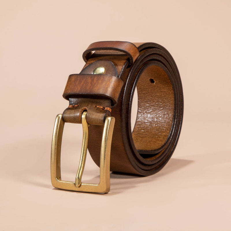 Curea retro din piele de vacă cu un singur strat, lucrată manual, pentru comerț exterior, curea casual din piele de vacă pentru bărbați, en-gros
