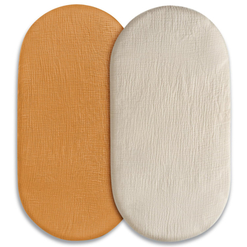 Калъф за бебешка люлка Crossborder, 2 части, муселинов, дишащ, памучен, подвижен, за бебешка люлка