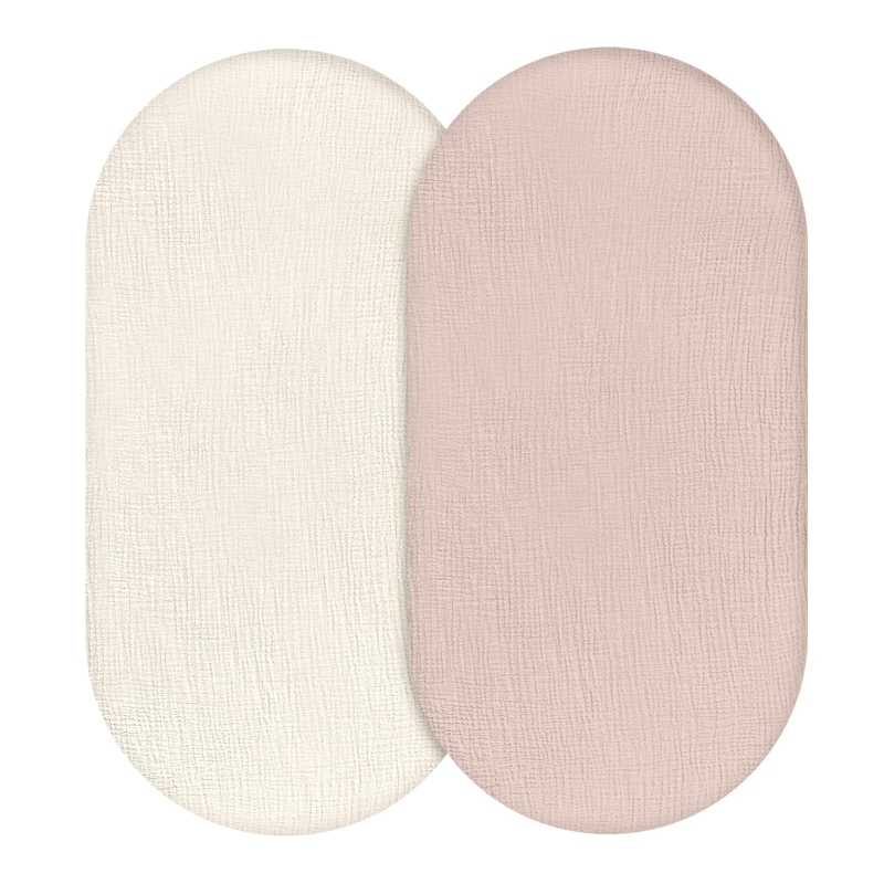 Калъф за бебешка люлка Crossborder, 2 части, муселинов, дишащ, памучен, подвижен, за бебешка люлка