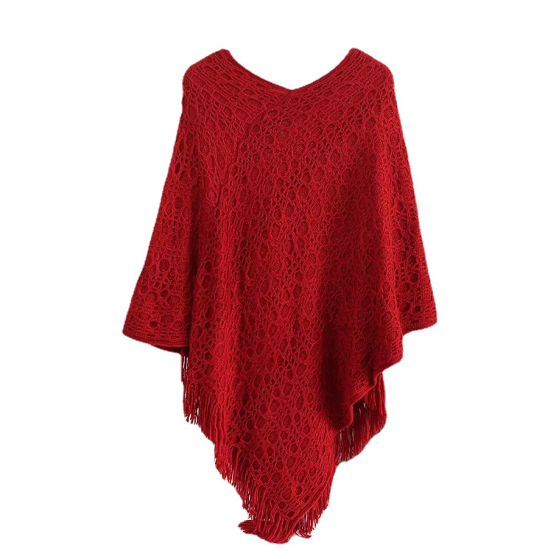 Pavasario rudens žiemos madingas kutais puoštas apsiaustas-skara megztinis-paltas moteriškas megztinis laisvas tuščiaviduris Betmeno megztinis megztinis