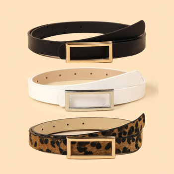 Piiriülene kuummüük naiste vöö ristkülikukujulise pandlaga, moodne ja mitmekülgne Korea stiilis vabaaja dekoratiivne teksavöö naiste hulgimüük