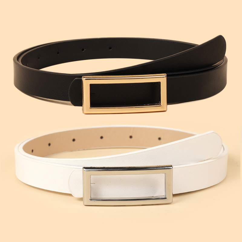 Piiriülene kuummüük naiste vöö ristkülikukujulise pandlaga, moodne ja mitmekülgne Korea stiilis vabaaja dekoratiivne teksavöö naiste hulgimüük