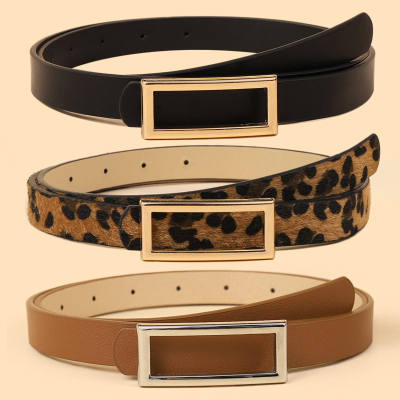 Piiriülene kuummüük naiste vöö ristkülikukujulise pandlaga, moodne ja mitmekülgne Korea stiilis vabaaja dekoratiivne teksavöö naiste hulgimüük