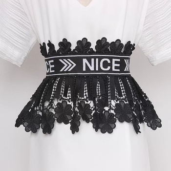 Γυναικεία Ζώνη με Διακόσμηση Δαντέλας, Ελαστική Ζώνη με Φόρεμα, Πουκάμισο, Ζώνη Πουλόβερ