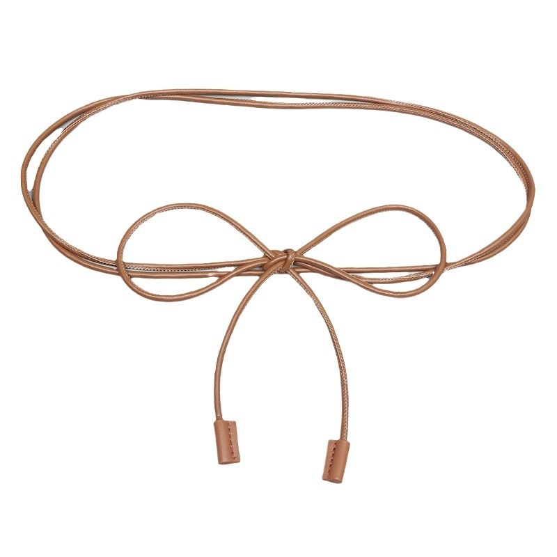 Uus naiste vöö õhuke vöökoht koos kleitmantli vöökohaga, sõlmitud pael, moodne dekoratiivne väike vöö, trendikas õhuke