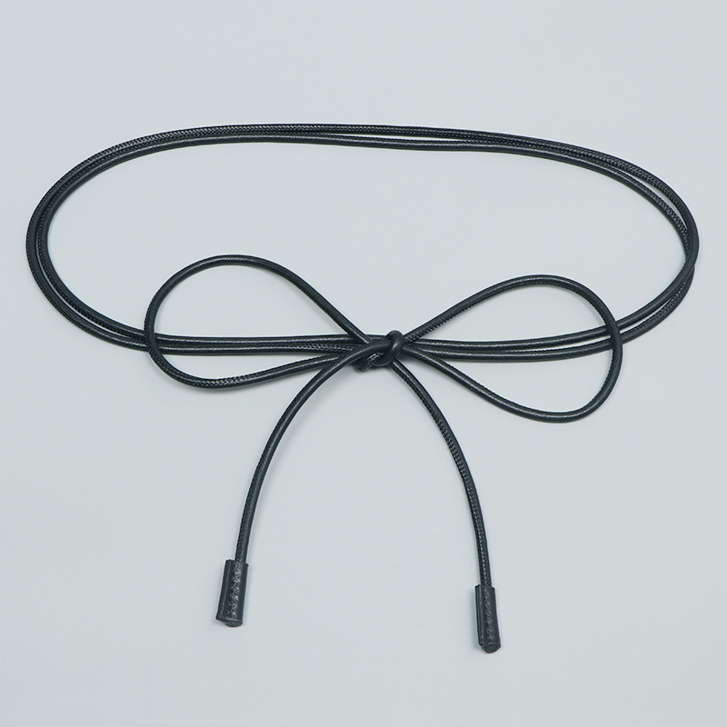 Uus naiste vöö õhuke vöökoht koos kleitmantli vöökohaga, sõlmitud pael, moodne dekoratiivne väike vöö, trendikas õhuke