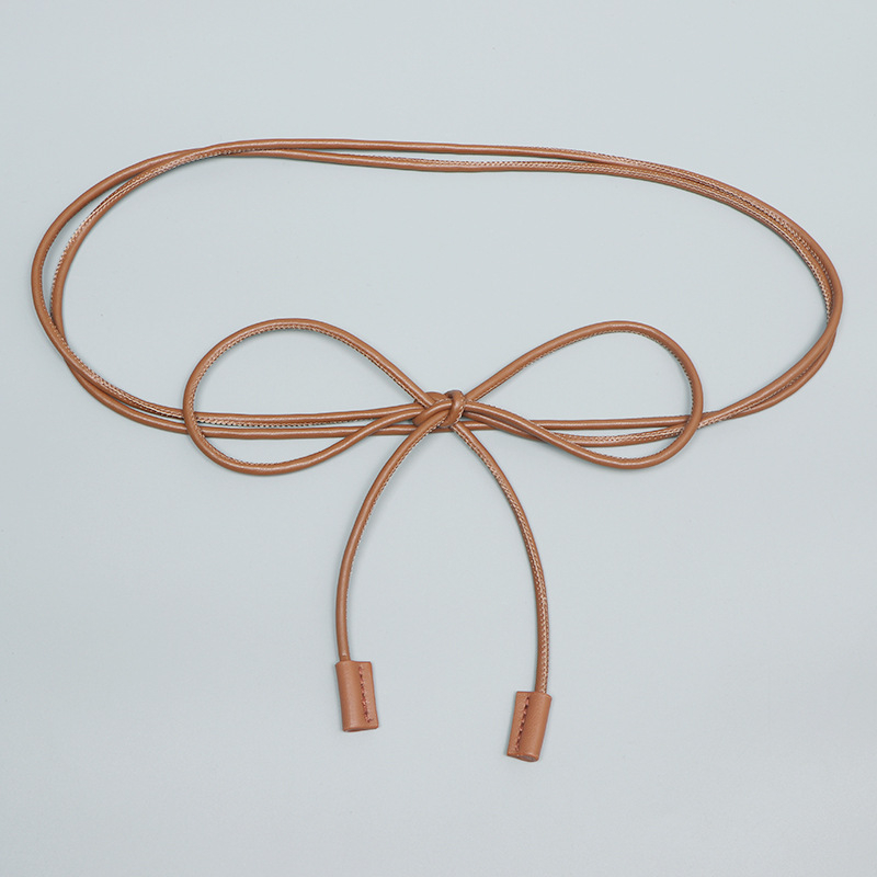 Uus naiste vöö õhuke vöökoht koos kleitmantli vöökohaga, sõlmitud pael, moodne dekoratiivne väike vöö, trendikas õhuke