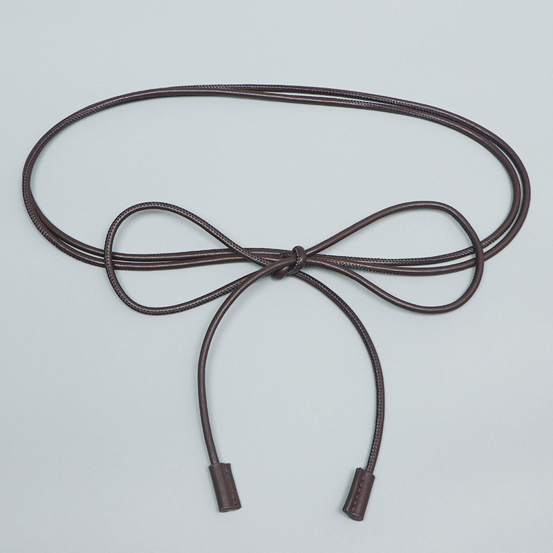 Uus naiste vöö õhuke vöökoht koos kleitmantli vöökohaga, sõlmitud pael, moodne dekoratiivne väike vöö, trendikas õhuke