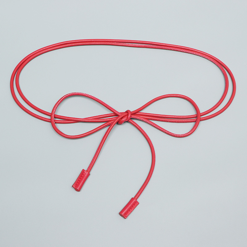 Uus naiste vöö õhuke vöökoht koos kleitmantli vöökohaga, sõlmitud pael, moodne dekoratiivne väike vöö, trendikas õhuke