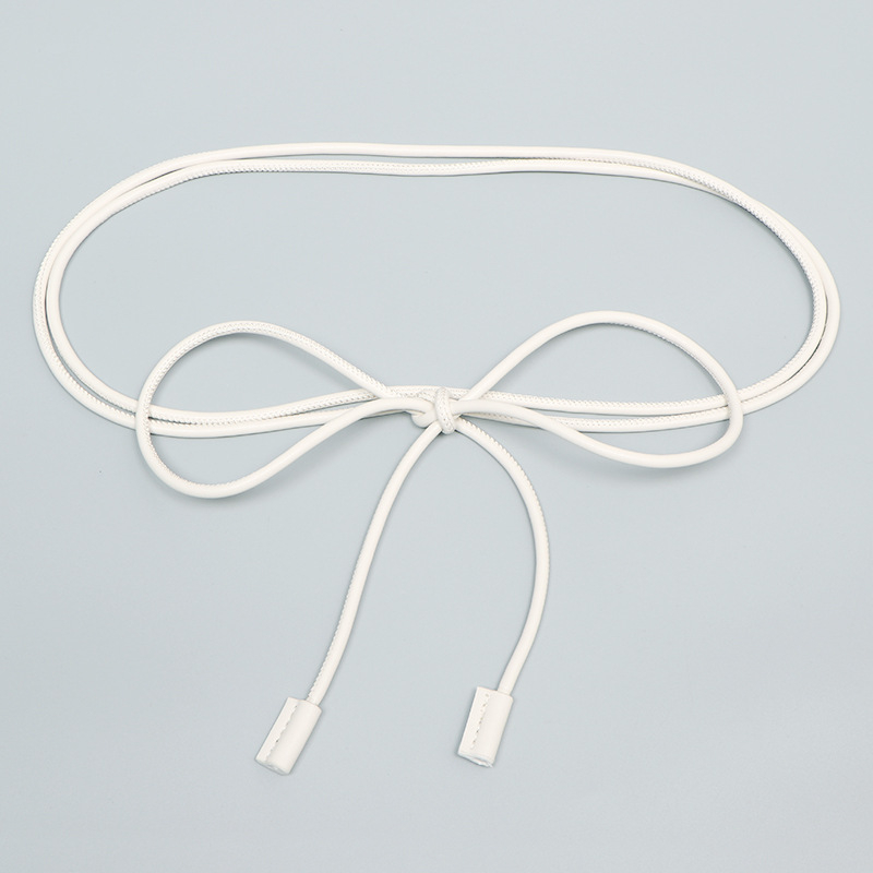 Uus naiste vöö õhuke vöökoht koos kleitmantli vöökohaga, sõlmitud pael, moodne dekoratiivne väike vöö, trendikas õhuke