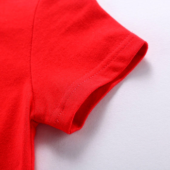 Rahvuspäeva laste esinemiskostüümid, algkooli spordikohtumiste esinemisriided, poiste punased lühikeste varrukatega T-särgid, puhas puuvill, tüdrukute