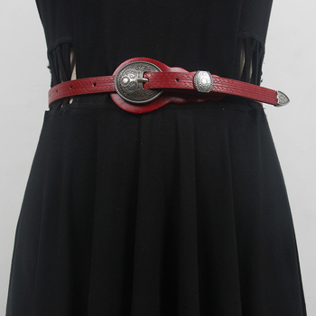 Etnilise stiiliga naiste vööga dekoratiivne teksaseelik retro õhuke must vöö õhuke sobitatud seelik boheemlaslik nahkmood