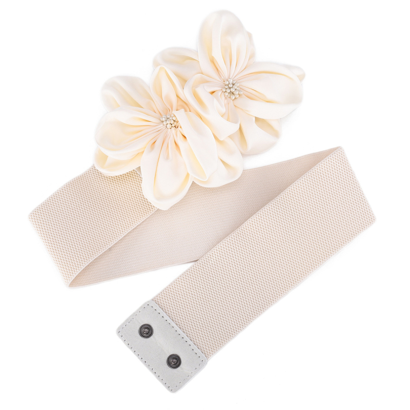 Naiste moodne lilleline dekoratiivne kleit vöökohaga seeliku vöö must universaalne lips elastne vöökate