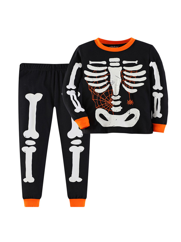 Dječja odjeća za jesen i zimu 2025., dječja odijela za Noć vještica, dječje hlače za male i srednje veličine, kućna odjeća, pidžame s svjetlećim printom