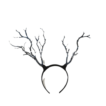 Γιρλάντα με υπερβολικά λουλούδια, χριστουγεννιάτικα κέρατα, αξεσουάρ μαλλιών, μεγάλο κλαδί, απλό ύφασμα, καλύμματα κεφαλής, αξεσουάρ για το Halloween