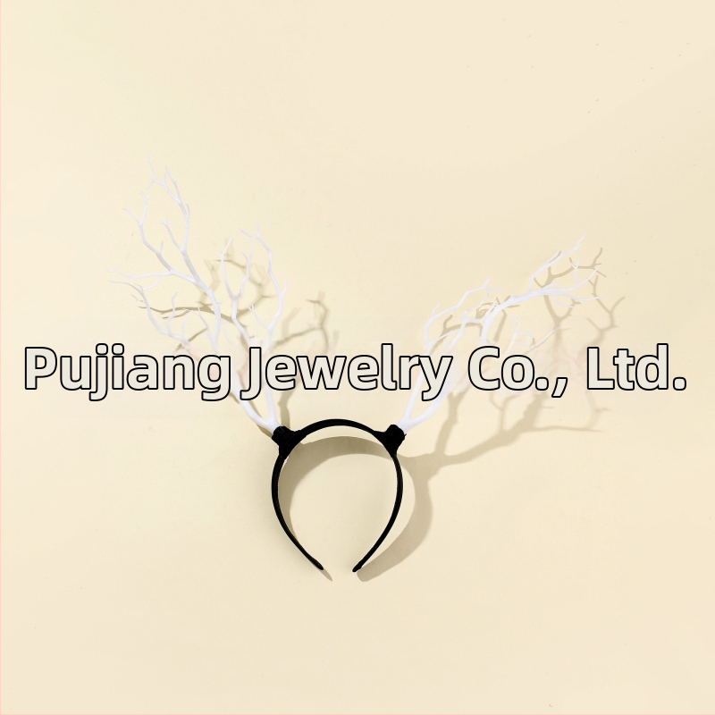 Vanikuga liialdatud lillepeapael jõulusarvedega juukseaksessuaarid suure oksaga lihtsast kangast peakatted halloweeni aksessuaarid