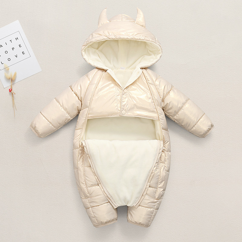 Beebi sügis-talvine kõik-ühes mantel Beebi paksendatud puuvillase polstriga mantel Väljaminevad riided, mis hoiavad riideid Vastsündinu laste Harperi ülikond