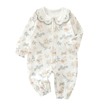 Βρεφικά Ρούχα Μακρυμάνικα Καλοκαιρινά Βρεφικά Ολόσωμα Φόρμας από Καθαρό Βαμβάκι Ρούχα Αναρρίχησης για Μωρά Χωρίς Κόκαλα Harper Ρούχα Κλιματισμού Αναπνέοντα
