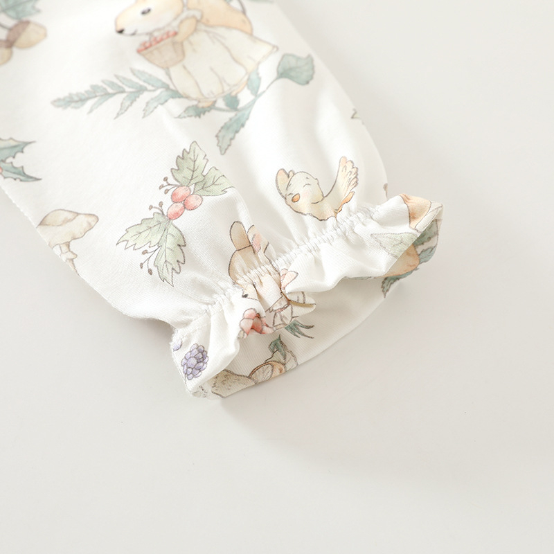 Beebiriided Pikkade varrukatega suvine beebi kombinesoon Puhas puuvillane beebi ronimisriietus Kondita Harperi konditsioneeriga riided Hingavad