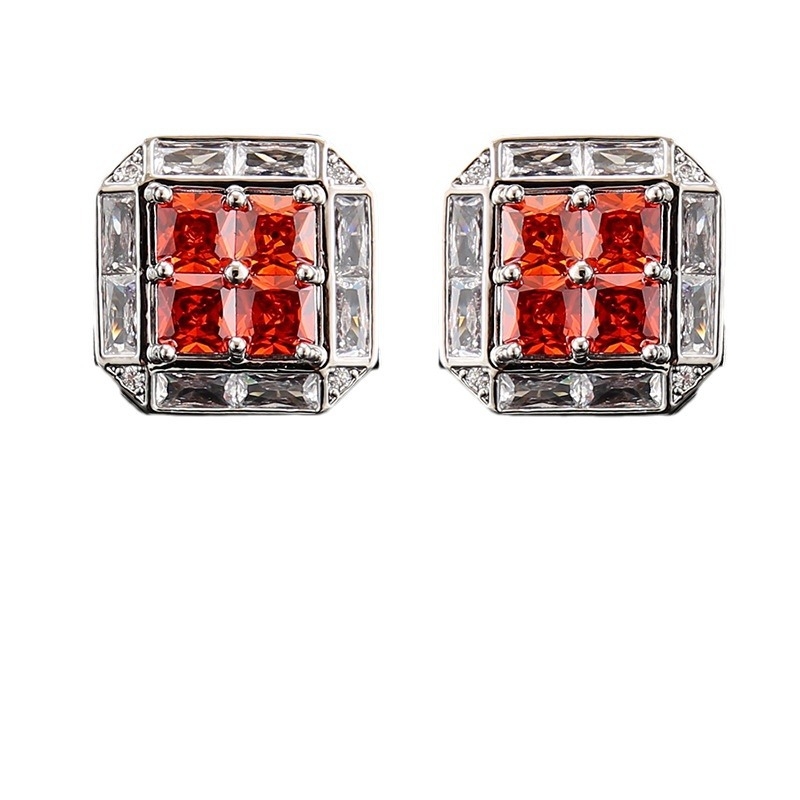 Elegantiškos kvadratinės, pilnos deimantų ir cirkonio spalvos, madingos, vyriškos, oficialios, prancūziškų marškinių, sąsagos, madingos asmenybės.