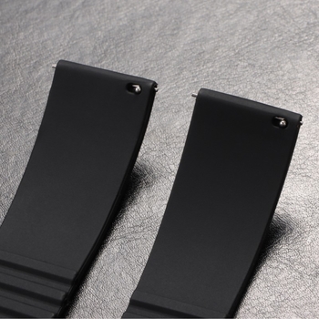 Силиконова каишка за часовник с бързо освобождаване, подходяща за Huawei Samsung, с двоен щрак, еднокомпонентна силиконова каишка за часовник 18/20/22 мм