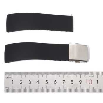 Силиконова каишка за часовник с бързо освобождаване, подходяща за Huawei Samsung, с двоен щрак, еднокомпонентна силиконова каишка за часовник 18/20/22 мм