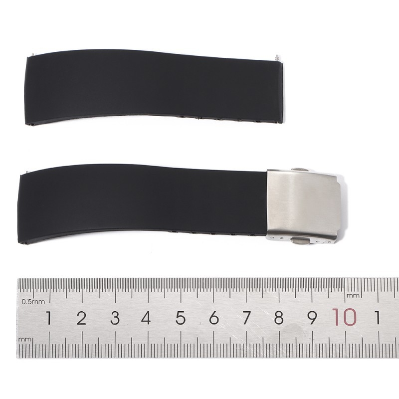 Силиконова каишка за часовник с бързо освобождаване, подходяща за Huawei Samsung, с двоен щрак, еднокомпонентна силиконова каишка за часовник 18/20/22 мм