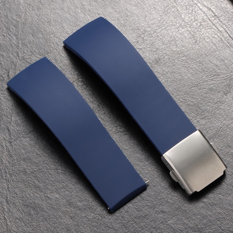 Силиконова каишка за часовник с бързо освобождаване, подходяща за Huawei Samsung, с двоен щрак, еднокомпонентна силиконова каишка за часовник 18/20/22 мм