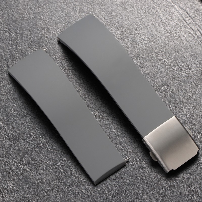 Силиконова каишка за часовник с бързо освобождаване, подходяща за Huawei Samsung, с двоен щрак, еднокомпонентна силиконова каишка за часовник 18/20/22 мм