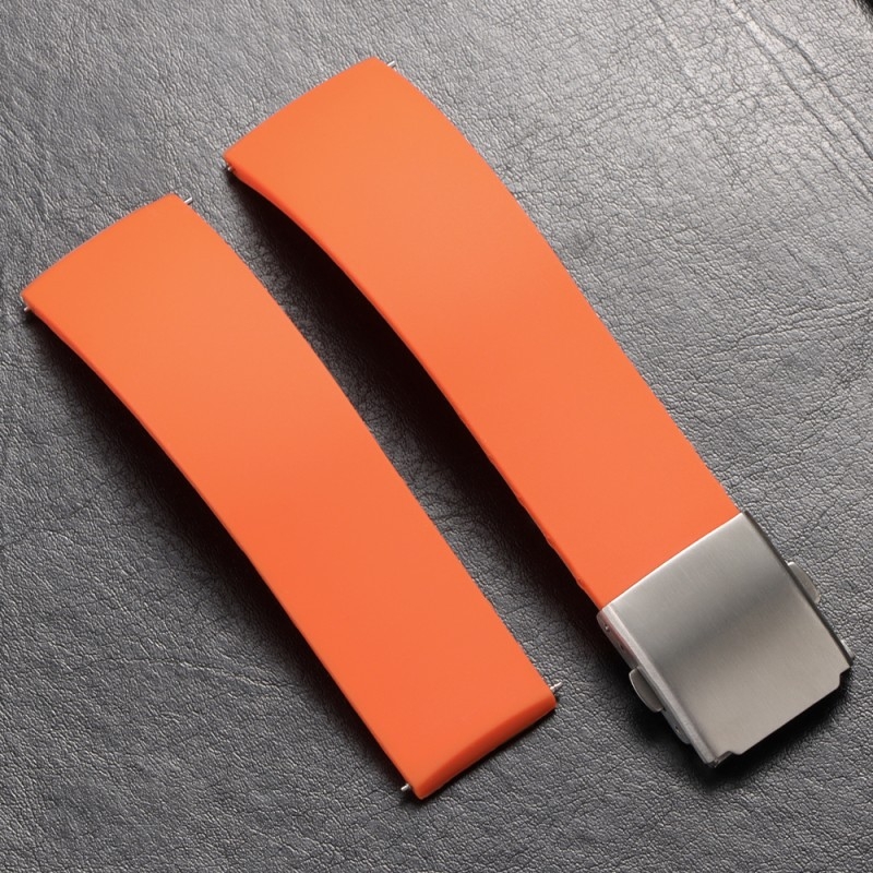 Силиконова каишка за часовник с бързо освобождаване, подходяща за Huawei Samsung, с двоен щрак, еднокомпонентна силиконова каишка за часовник 18/20/22 мм