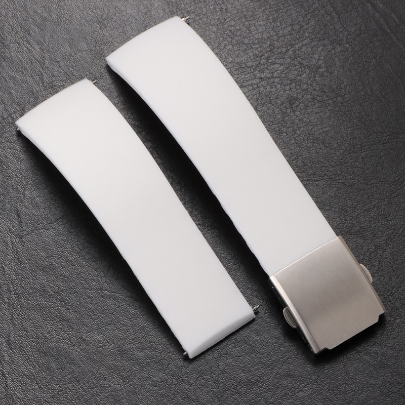 Силиконова каишка за часовник с бързо освобождаване, подходяща за Huawei Samsung, с двоен щрак, еднокомпонентна силиконова каишка за часовник 18/20/22 мм