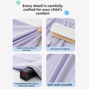 Παιδικό καλοκαιρινό αντικουνουπικό παντελόνι, ελαφρύ παντελόνι για κορίτσια, μονόχρωμο μοντάλ παντελόνι πιτζάμας για αγόρια, άνοιξη και καλοκαίρι