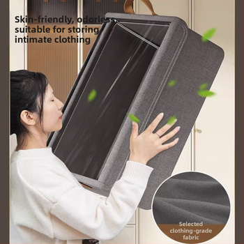 Κατιονικό κουτί αποθήκευσης με καπάκι, κουτί αποθήκευσης από ατσάλινο σκελετό, πτυσσόμενο καλάθι αποθήκευσης ρούχων από ύφασμα για ντουλάπες και ρούχα