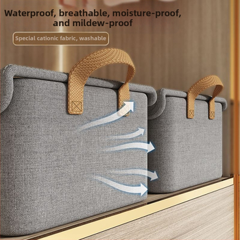 Κατιονικό κουτί αποθήκευσης με καπάκι, κουτί αποθήκευσης από ατσάλινο σκελετό, πτυσσόμενο καλάθι αποθήκευσης ρούχων από ύφασμα για ντουλάπες και ρούχα