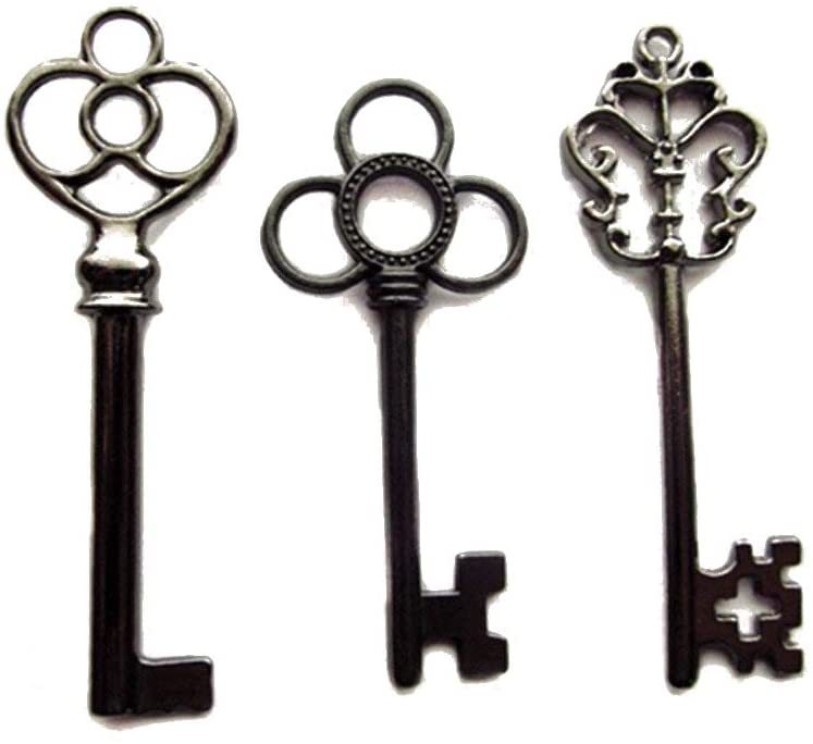 Tehase retro 3 iga 10 segatud klahvi DIY loominguline tsingisulamist pronksist märkmiku ripats hulgimüük