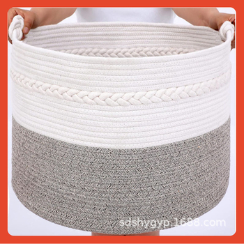 ☾ Καλάθι από βαμβακερό νήμα, απλό, καλάθι αποθήκευσης, οικιακά είδη, μεγάλης χωρητικότητας, καλάθι αποθήκευσης βρώμικων ρούχων, καλάθι αποθήκευσης παιχνιδιών