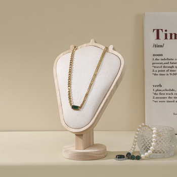 Κολιέ από μασίφ ξύλο, βάση επίδειξης κοσμημάτων, υψηλής ποιότητας, νέο πορτρέτο, φωτιστικό μοντέλου, πολυτελές κολιέ μετρητή, υψηλής ποιότητας, ζωντανή μετάδοση