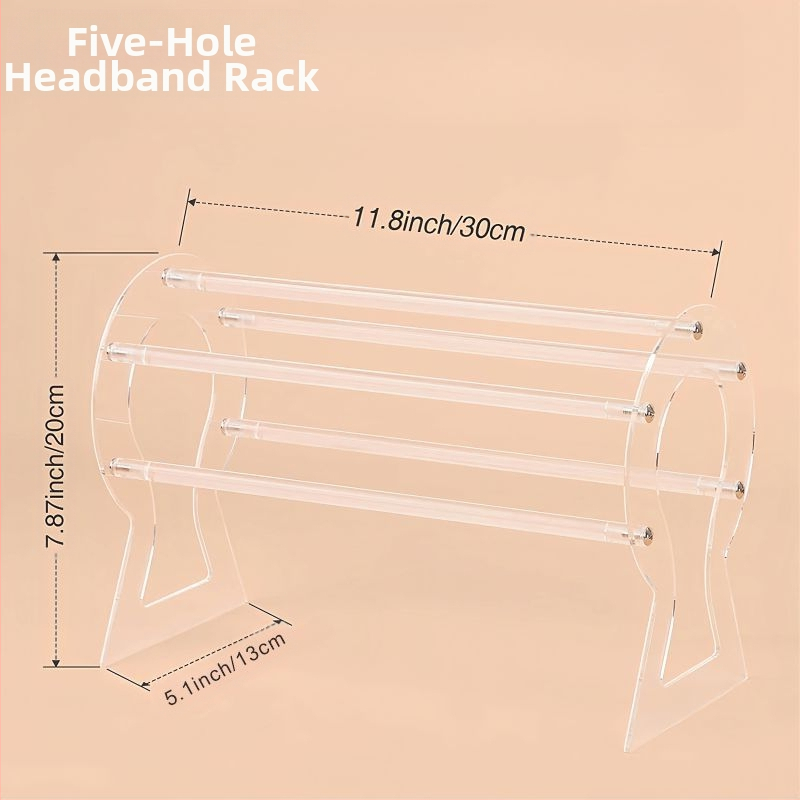 Piiriülene peapaelte vitriin Läbipaistev peakate Juuksenõeltega pearätt Juuksepaelte hoiustusriiul Akrüülpulgast juuksepaelte riiul