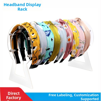 Piiriülene peapaelte vitriin Läbipaistev peakate Juuksenõeltega pearätt Juuksepaelte hoiustusriiul Akrüülpulgast juuksepaelte riiul