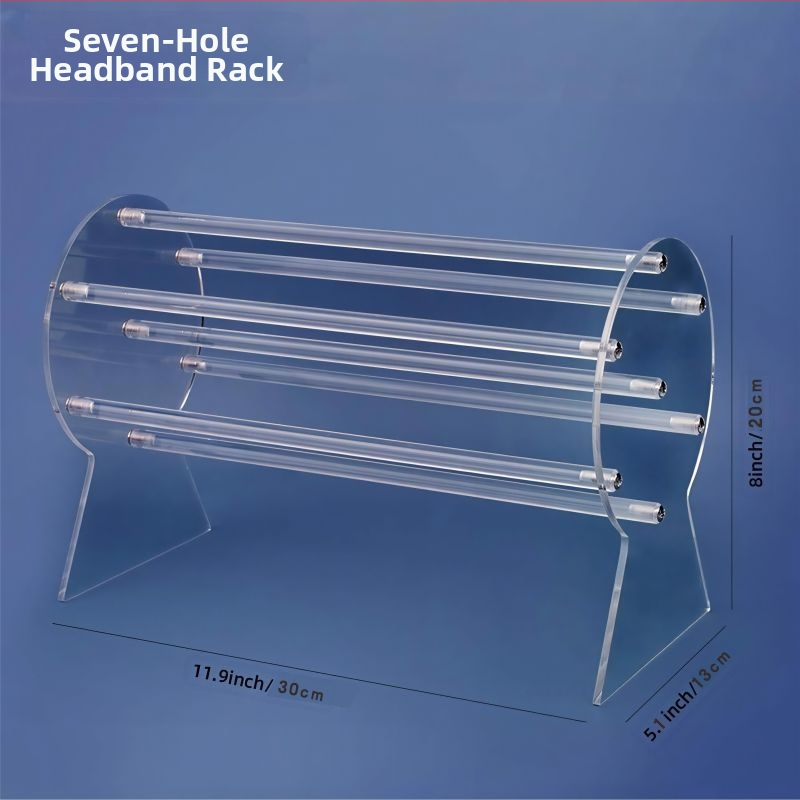 Piiriülene peapaelte vitriin Läbipaistev peakate Juuksenõeltega pearätt Juuksepaelte hoiustusriiul Akrüülpulgast juuksepaelte riiul