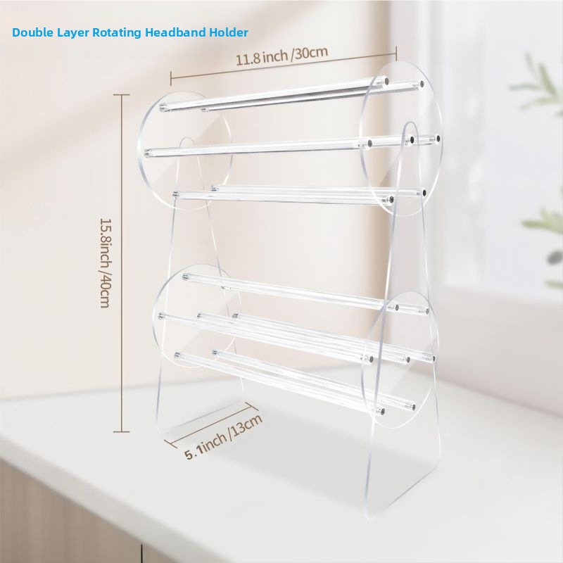 Piiriülene peapaelte vitriin Läbipaistev peakate Juuksenõeltega pearätt Juuksepaelte hoiustusriiul Akrüülpulgast juuksepaelte riiul