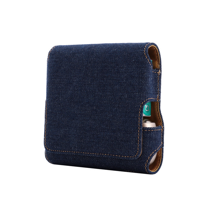 Piemērots Iqo Iluma/3.0Duo digitālajam aizsargvāciņam, džinsa raksta ādas aksesuāriem, pārnēsājamai, atveramai kosmētikas somiņai